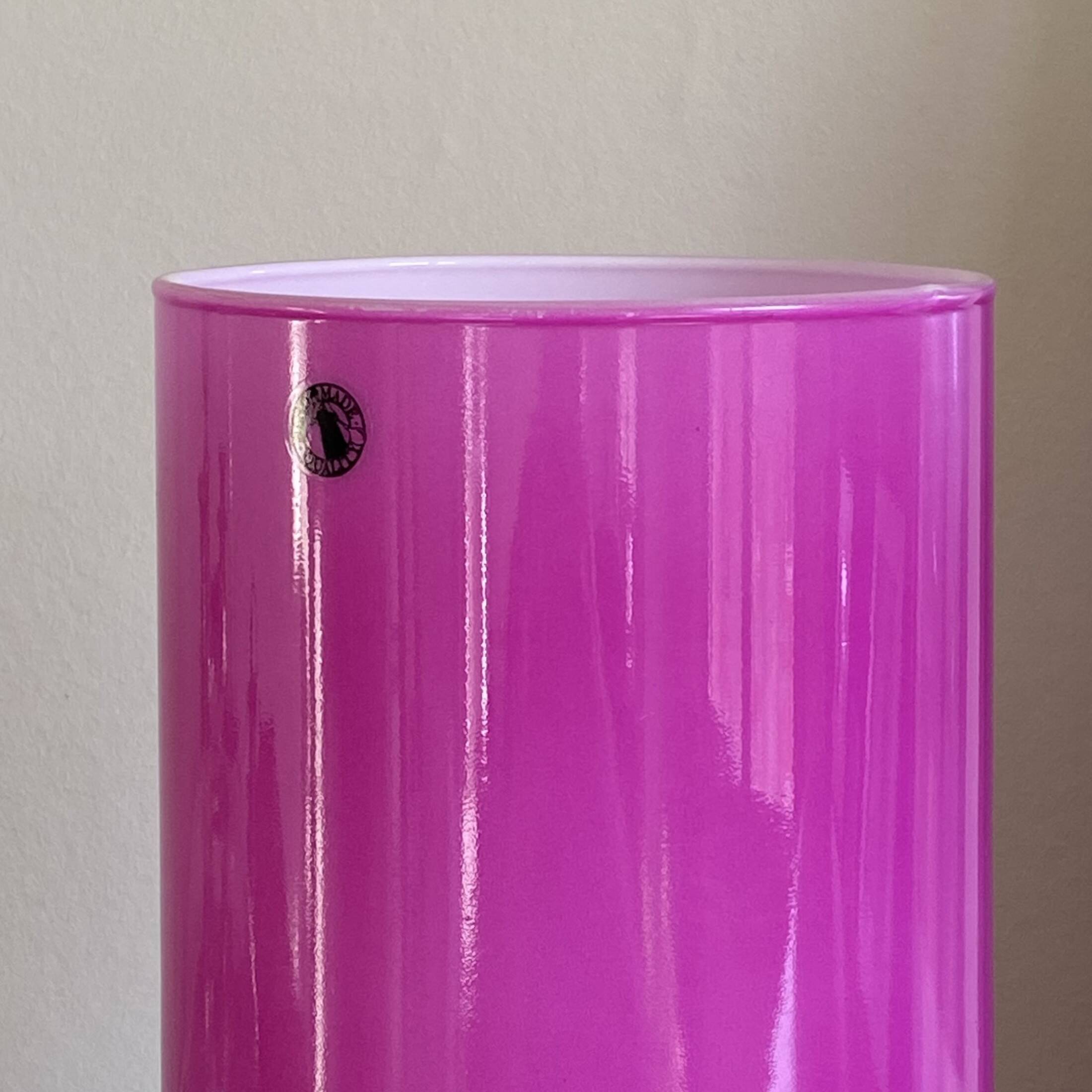 Lykta purple glass table lamp Ikea 80s vintage LAMP-7147