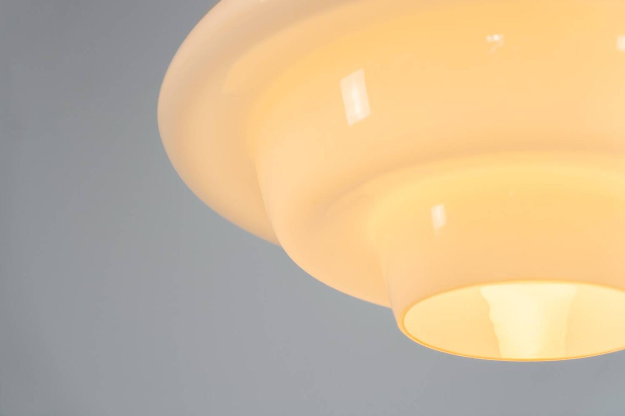 Mid-century glass pendant light (Denmark, 1970s).