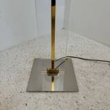 Plexi and gold metal floor lamp, 1970s