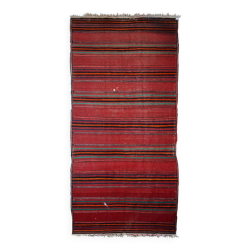 Kilim vintage fait main Ardabil persan 139cm x 288cm (1940s)