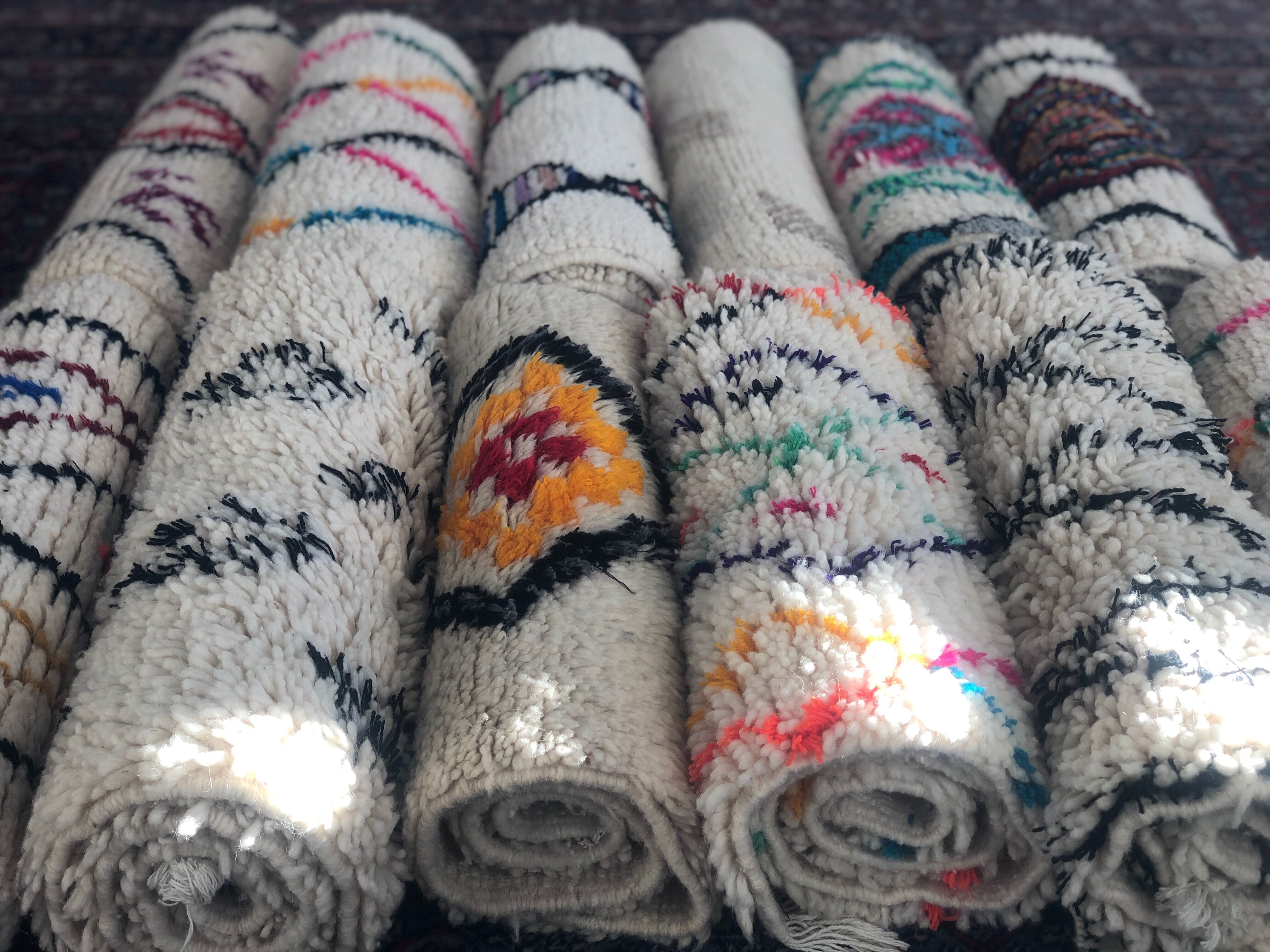 Colorful azilal carpet children's room 61x101cm