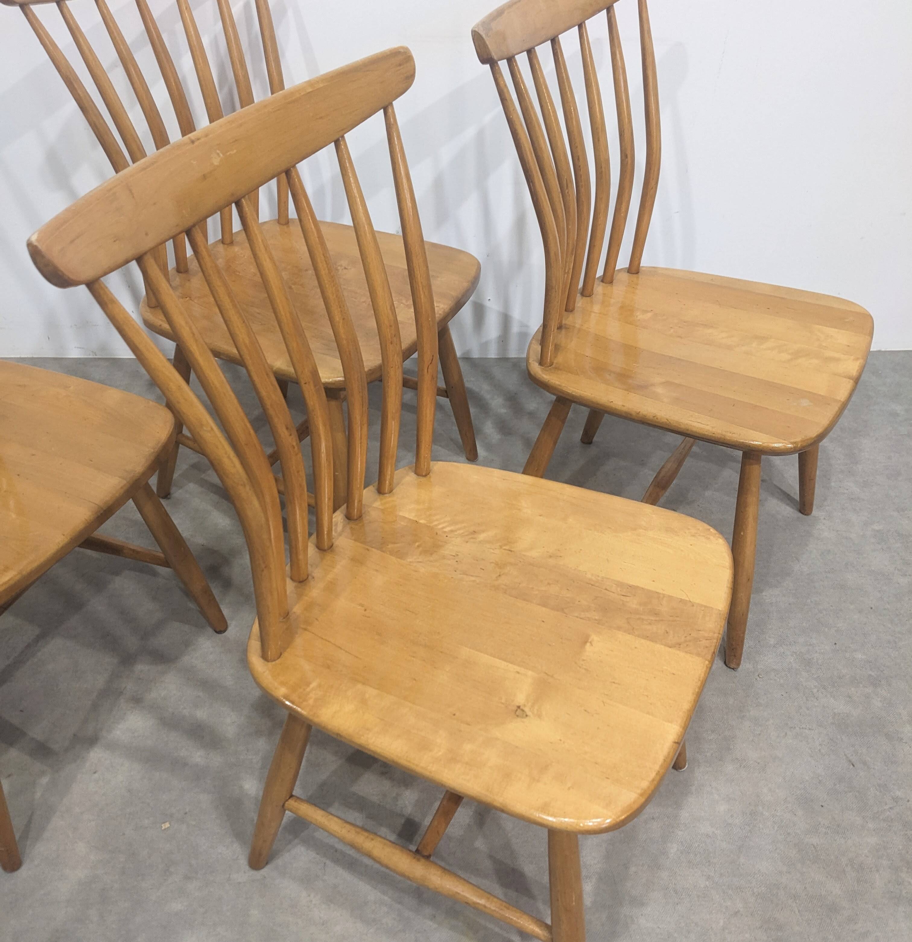 Four vintage Swedish Akerblom chairs.