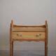 Henning Kjærnulf, oak bedside table, modern Danish, "Razorblade", 1960s