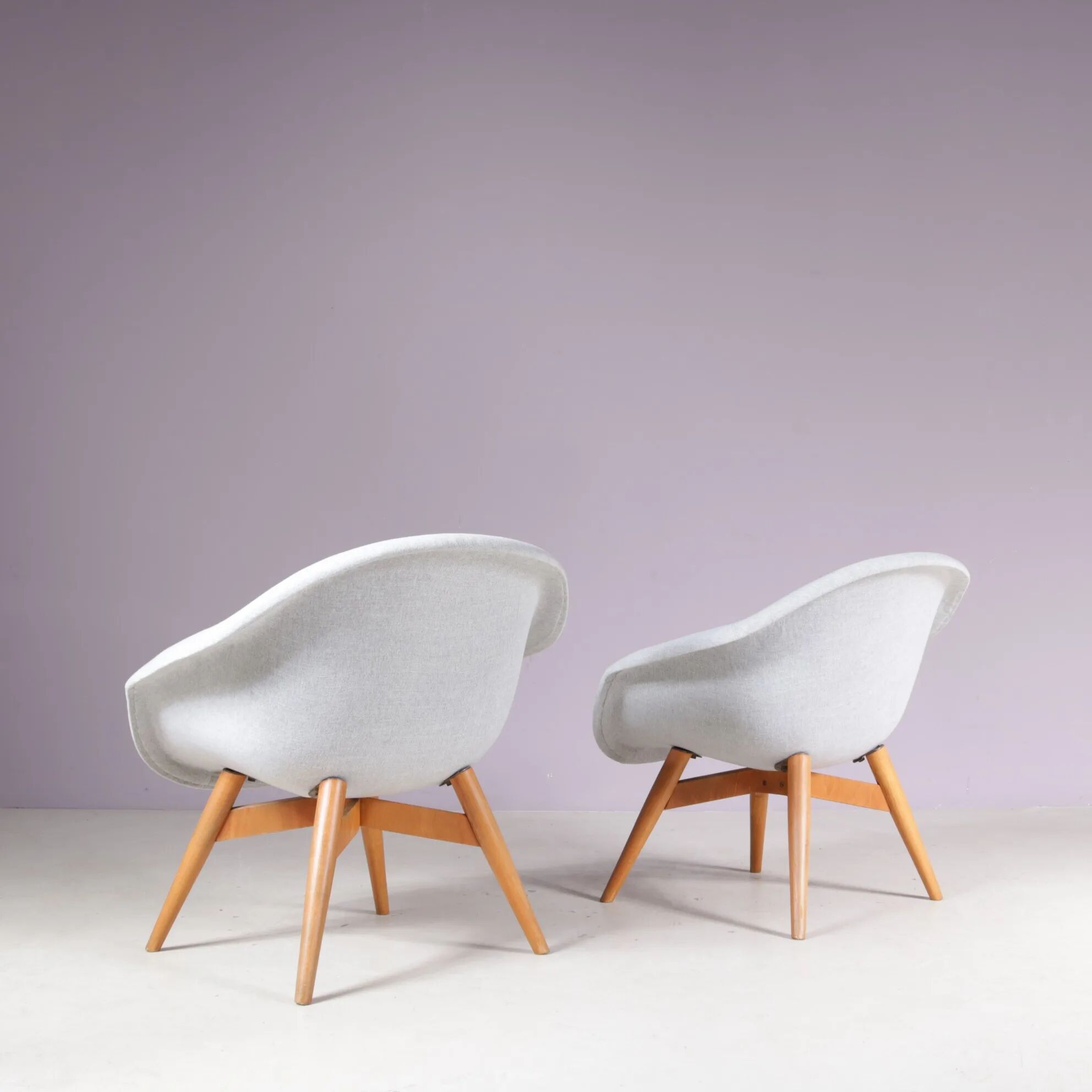 1950s set of 2 easy chairs by Frantisek Jirak, Czech