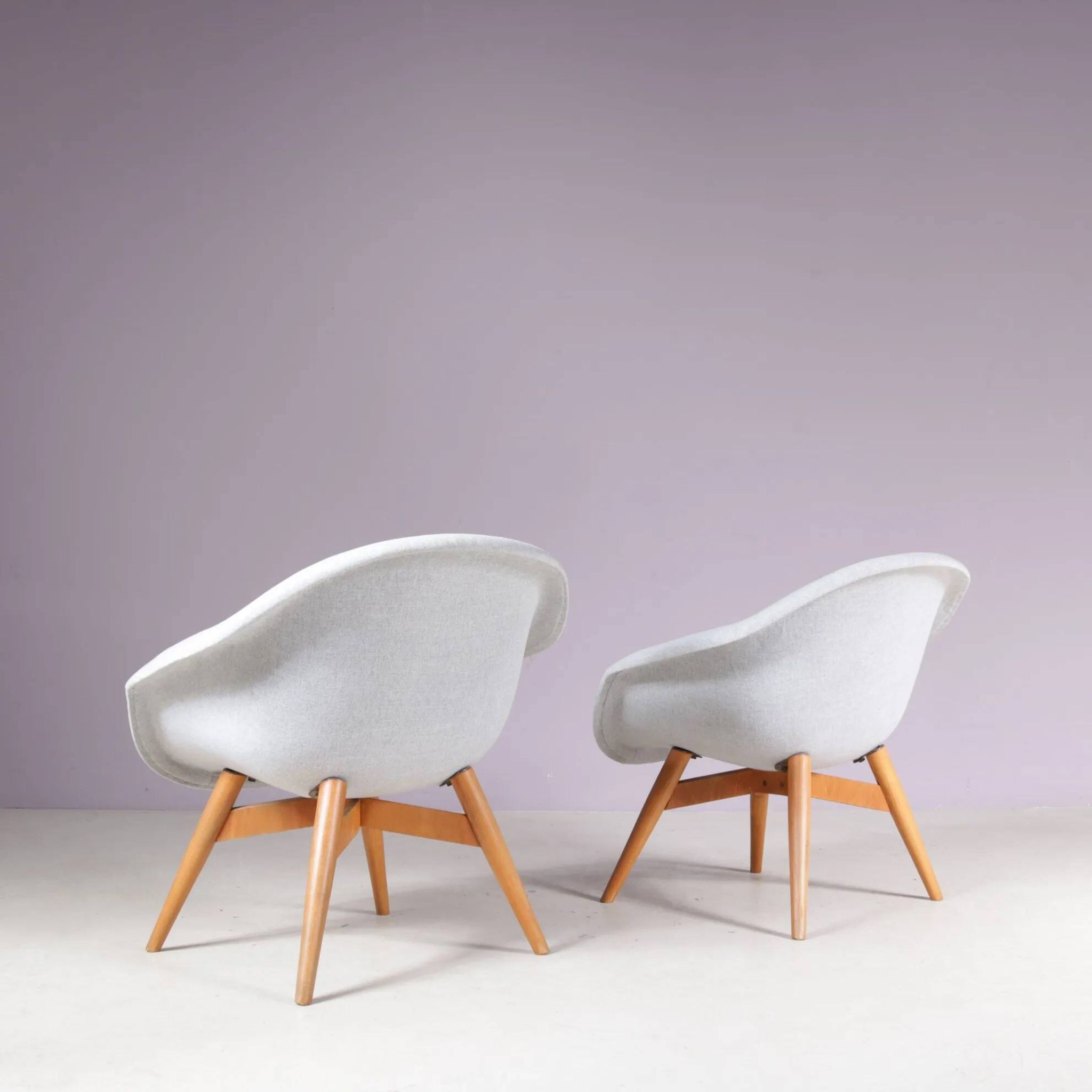1950s set of 2 easy chairs by Frantisek Jirak, Czech