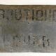 Plaque teaches A Rent in zinc 20s