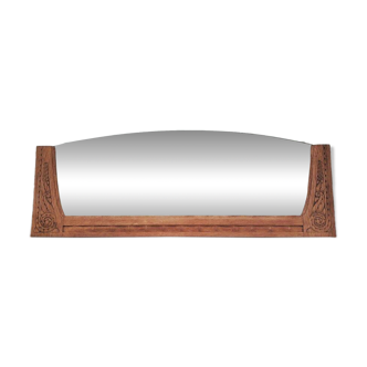 Miroir ancien Art Déco rénové – Bois sculpté & charme authentique
