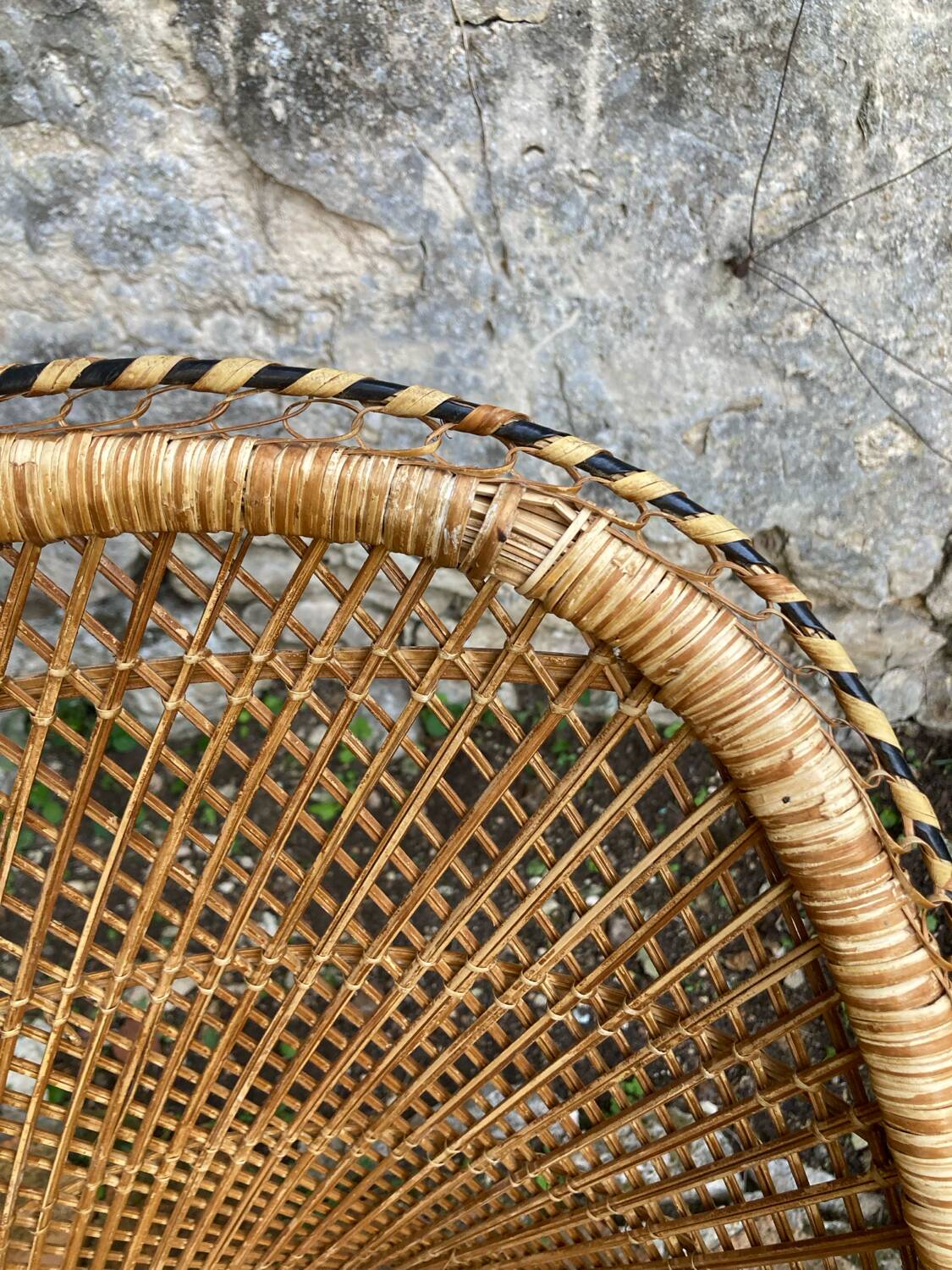 Vintage rattan armchair