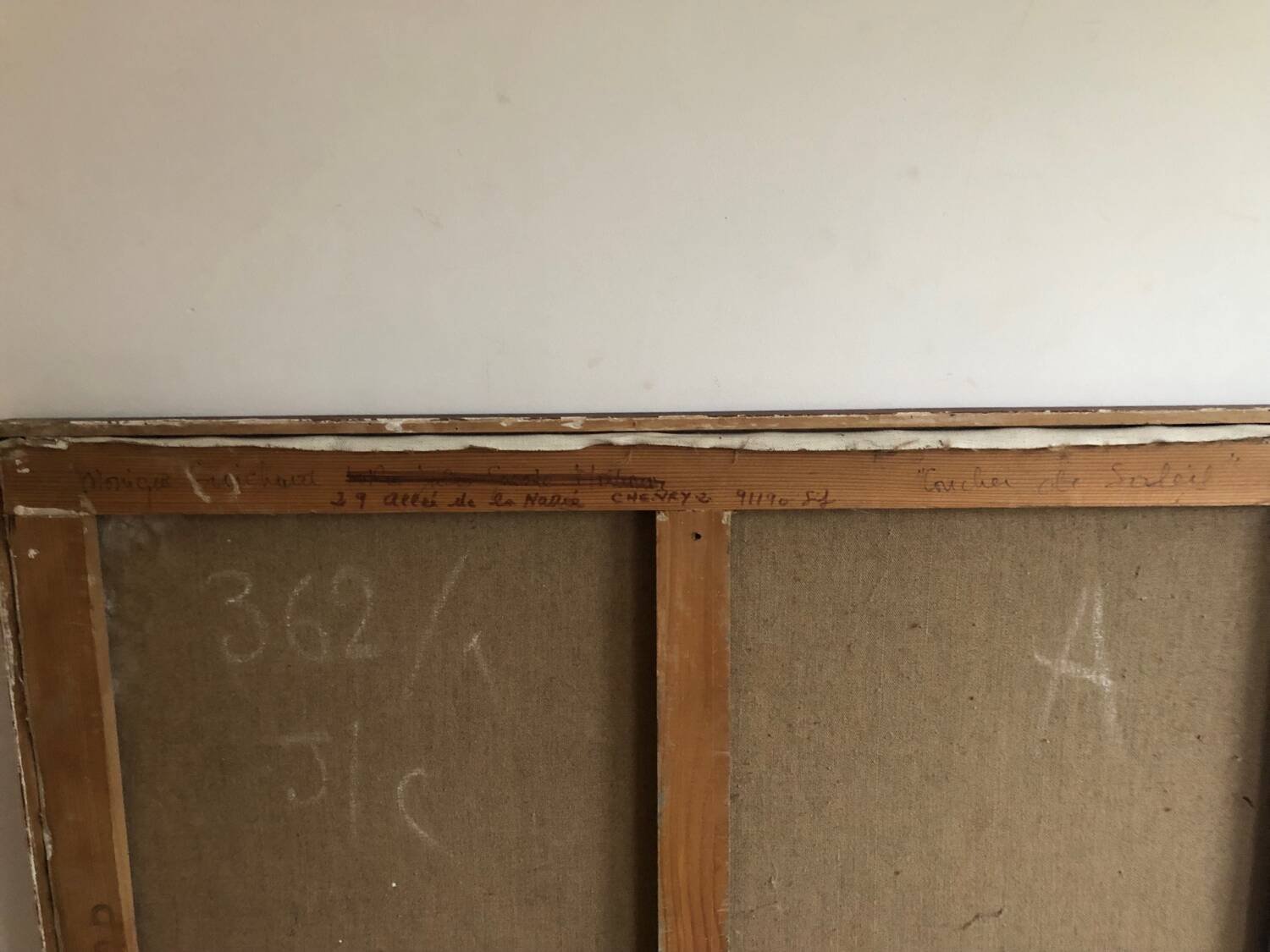 Oil painting on canvas sunset