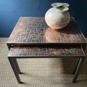 Tables gigognes en cuivre par Herbert Hirche pour Rosenthal, Allemagne, années 1970