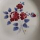 Set of 2 soup plates, Henri model, blue and red flowers Lunéville