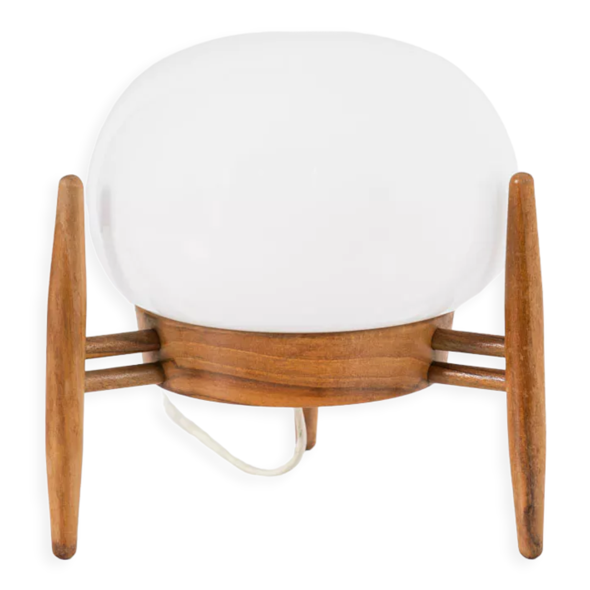 Wood and glass table lamp by Uluv