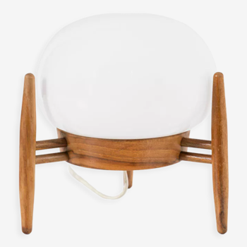 Lampe de table en bois et verre by Uluv