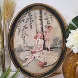 Gouache and watercolor drawing, 20th century, Signed