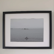 Black and white photograph on aluminium - Saint Malo, Bon Secours swimming pool