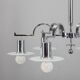 Art Deco chrome chandelier with 6 sandblasted glass discs, Czechoslovakia 1930s