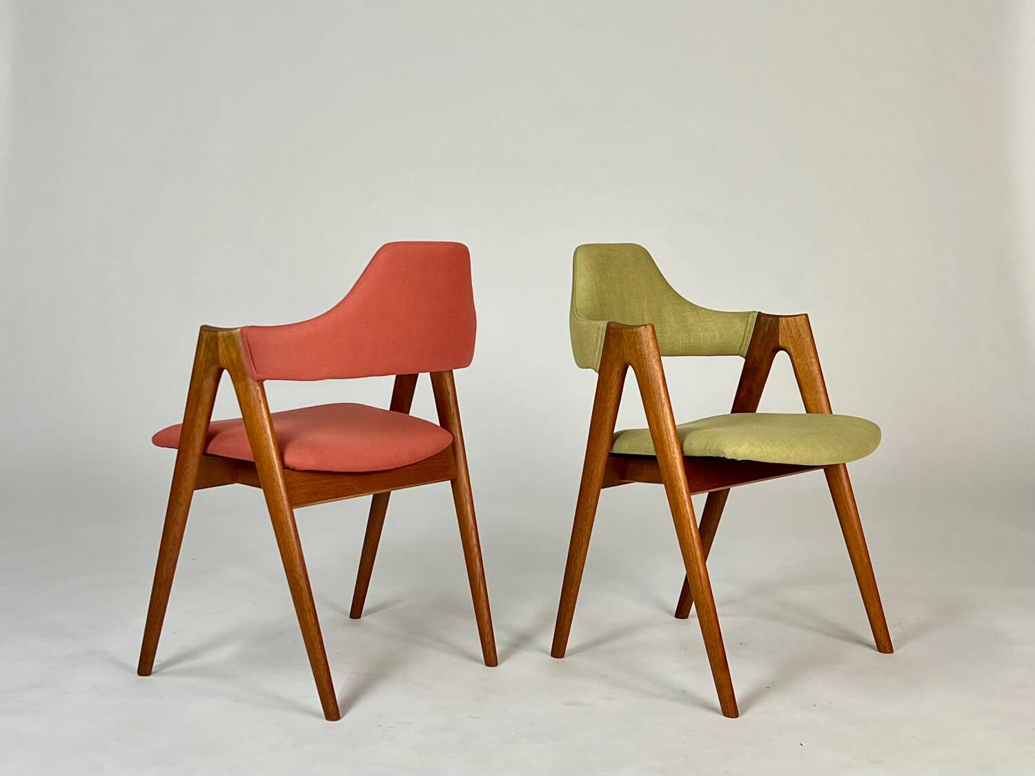 Set of two Vintage Danish Teak Compass chairs by Kai Kristiansen