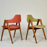 Set of two Vintage Danish Teak Compass chairs by Kai Kristiansen