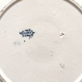 Plat faïence fleurs bleues modèle Glory 31,5 cm