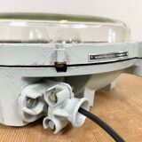 Grey Industrial Cast Aluminium Wall or Ceiling Light from Elektrosvit, 1970s