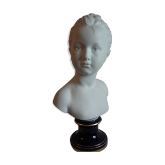 Buste de jeune fille, Louise Brongniart en biscuit