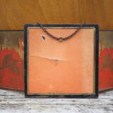 Vintage triptych mirror, wall mirror, barber mirror, collection, Asian pattern mirror