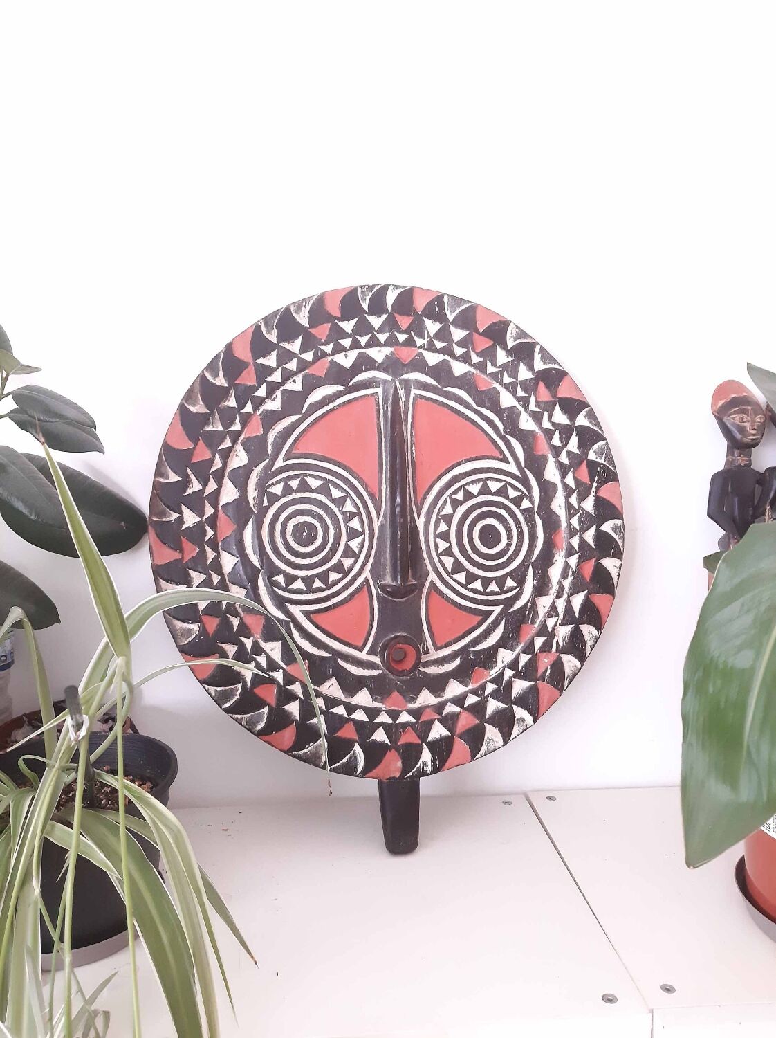 Wooden solar mask from Burkina Faso