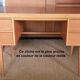 Oak-plated desk and formica 60s/70s