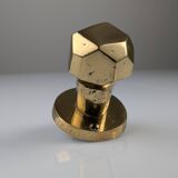 Pair of Sculptural Brutalist Rotating Bronze Door Knobs, 1970s