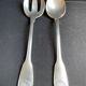 Silver metal salad setting cutlery Christofle service Vendôme
