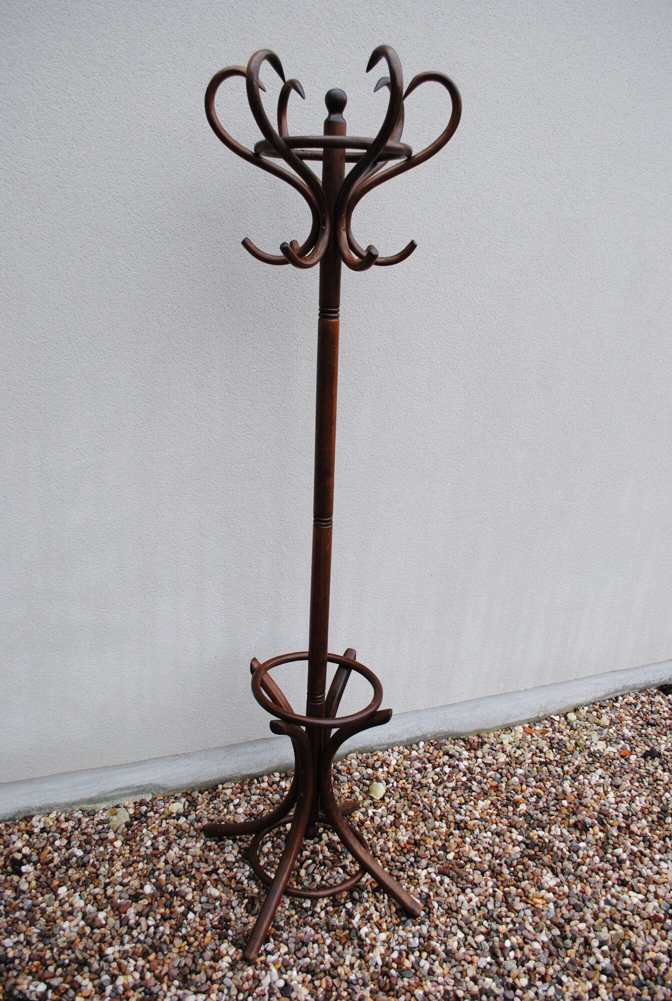 Parrot coat rack wood curved 1950s