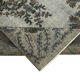 Handmade distressed turkish 1980s 181 cm x 292 cm grey rug