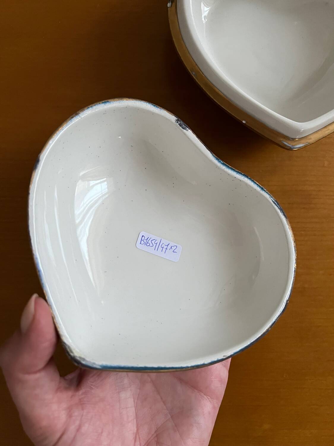 Boîte vintage cœur porcelaine