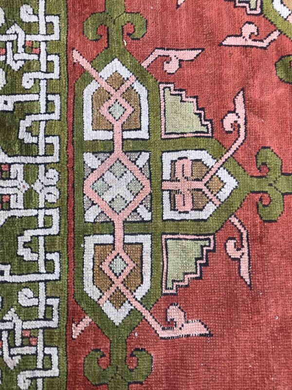 Old carpet decorative turkish 190 x 210 cm