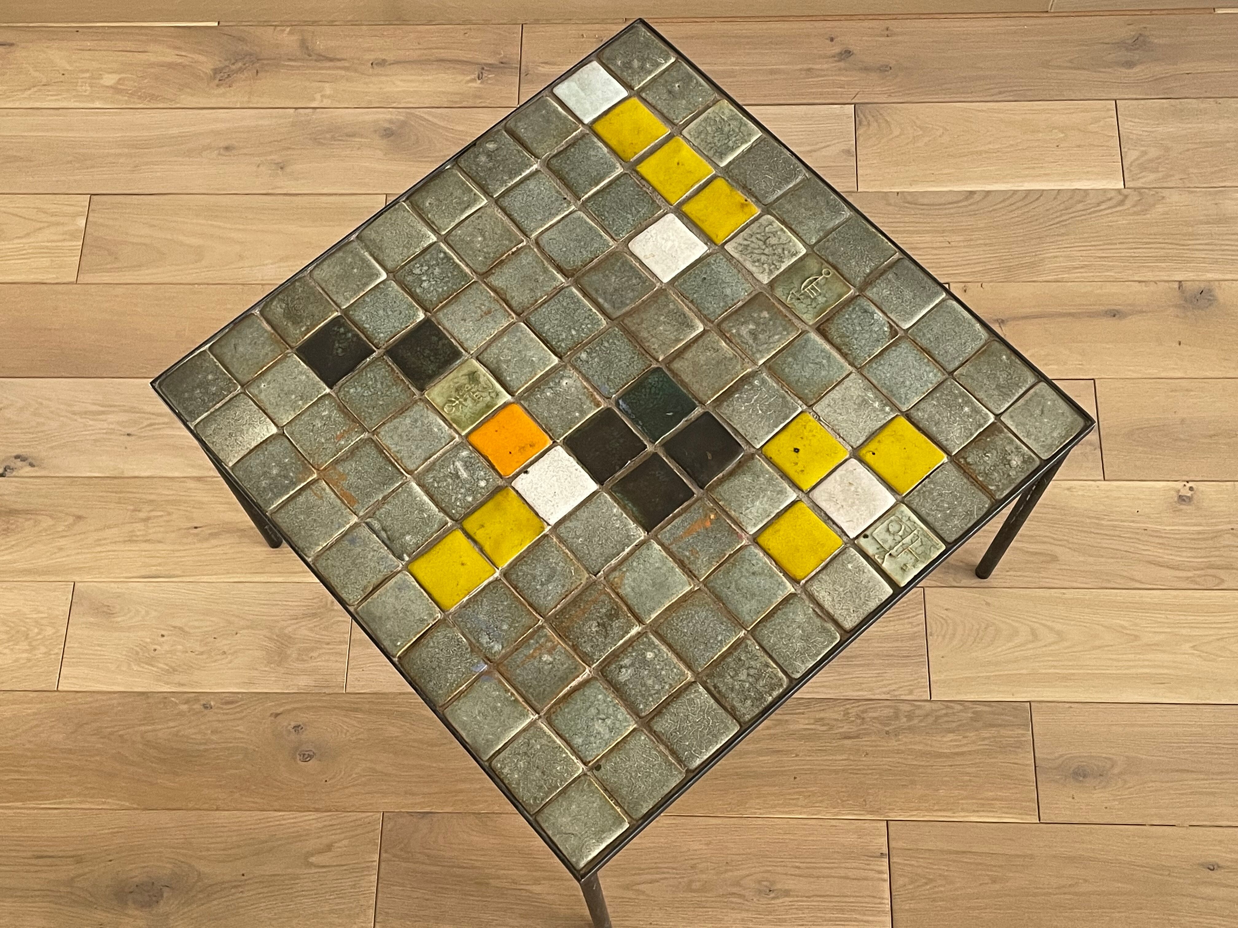 Table basse en céramique par « Les 2 potiers », 1960
