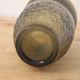 Vintage olive green smoked glass vase – Textured relief decoration – H19 cm