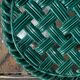 Large woven green ceramic bowl from the 1950s in Massier style - D 30