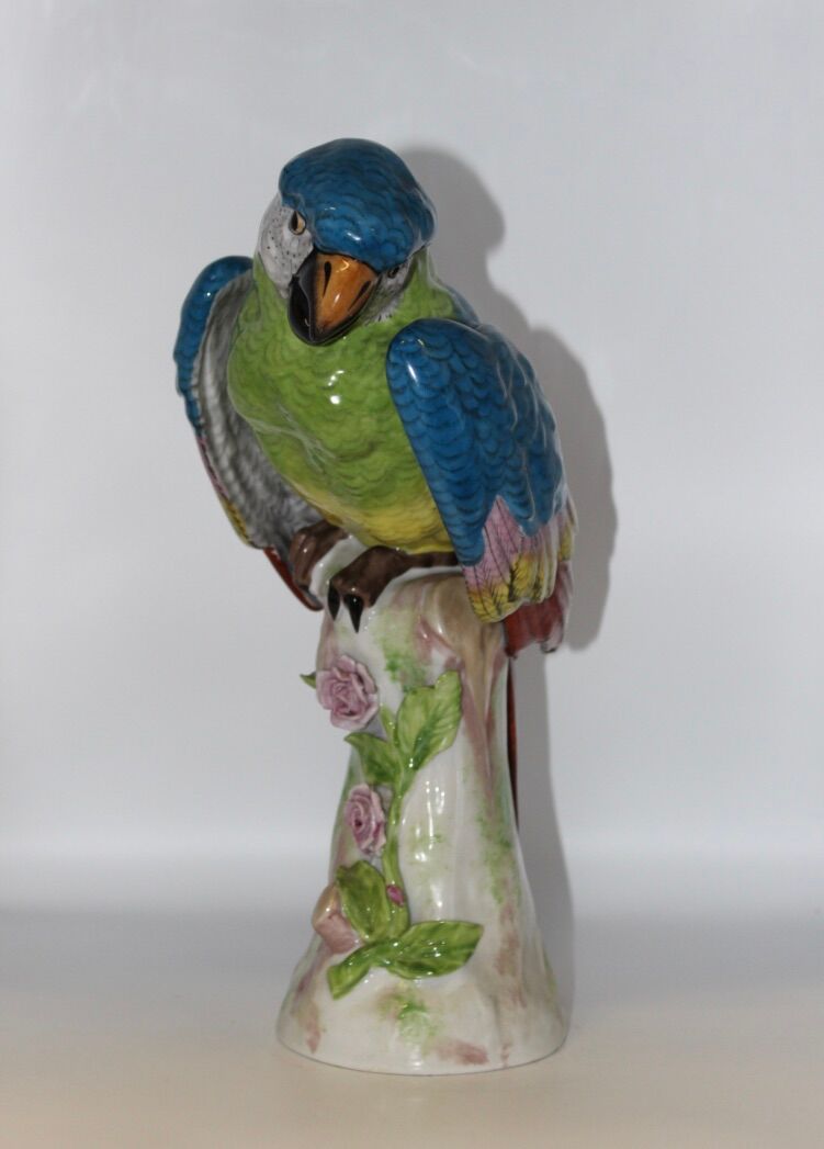 Porcelain Parrot In The Taste Of Meissen XX