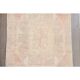 Tapis de couloir Oushak turc en laine et coton fait main, années 1970