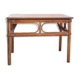 Rattan side table