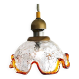 Large Murano glass retractable hanging lamp