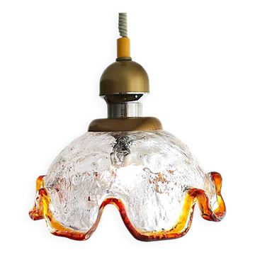 Large Murano glass retractable hanging lamp