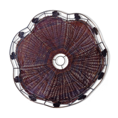 Lampshade suspension rattan wicker iron