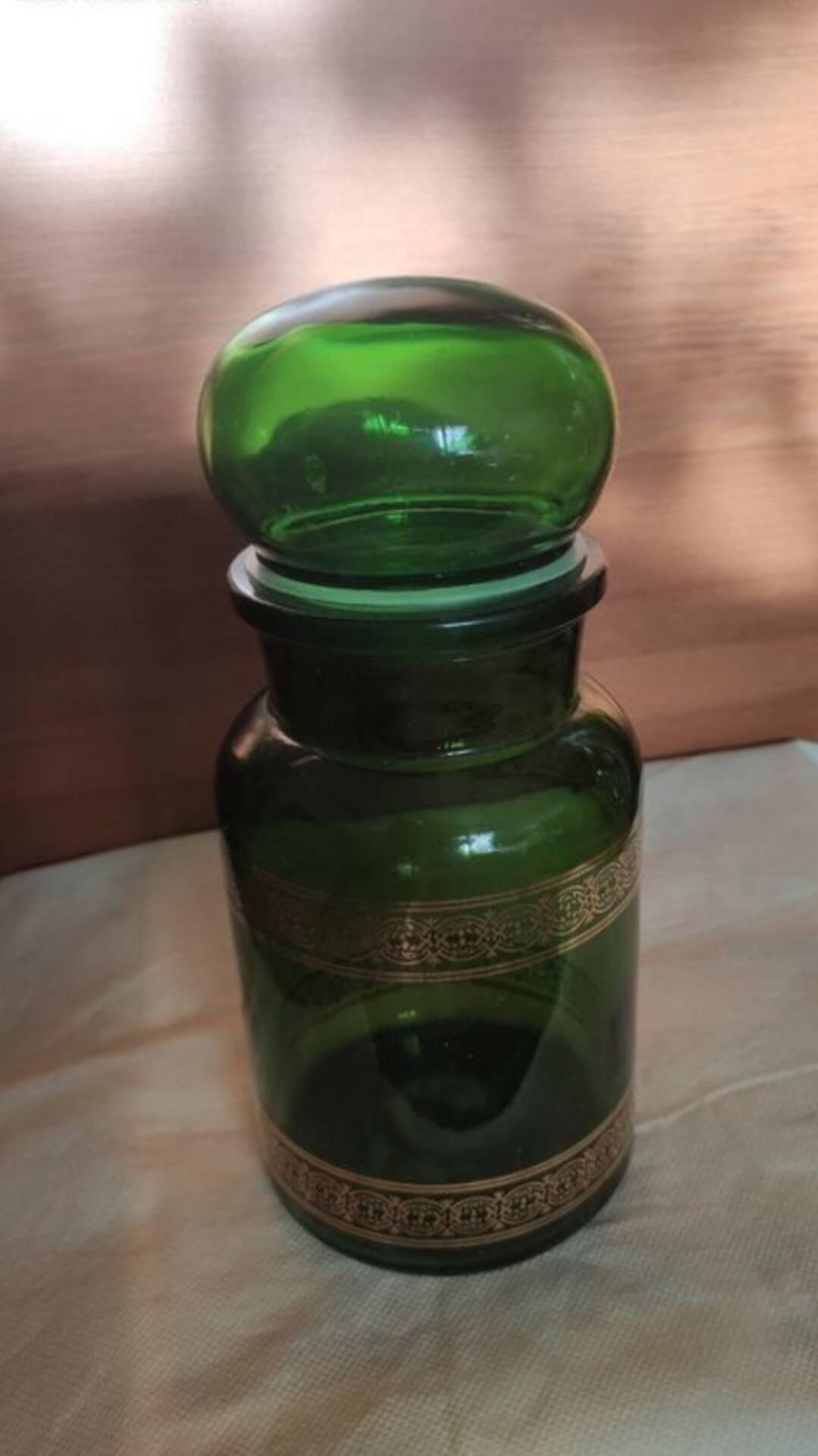 Green apothecary jar Belgium