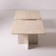 Pair of postmodern travertine coffee tables, Italy, 1980s