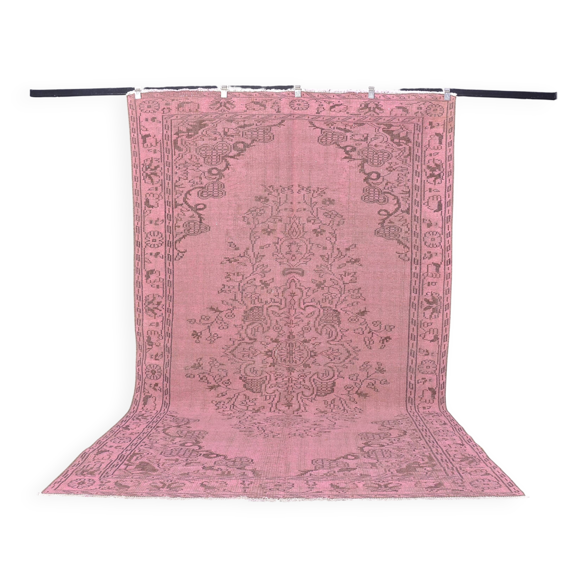 Pink Oushak Turkish Carpet sku 1129