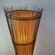 Kobe floor lamp metal and rattan 1990s Ht 170 cm