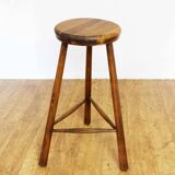 Solid wood bar stool