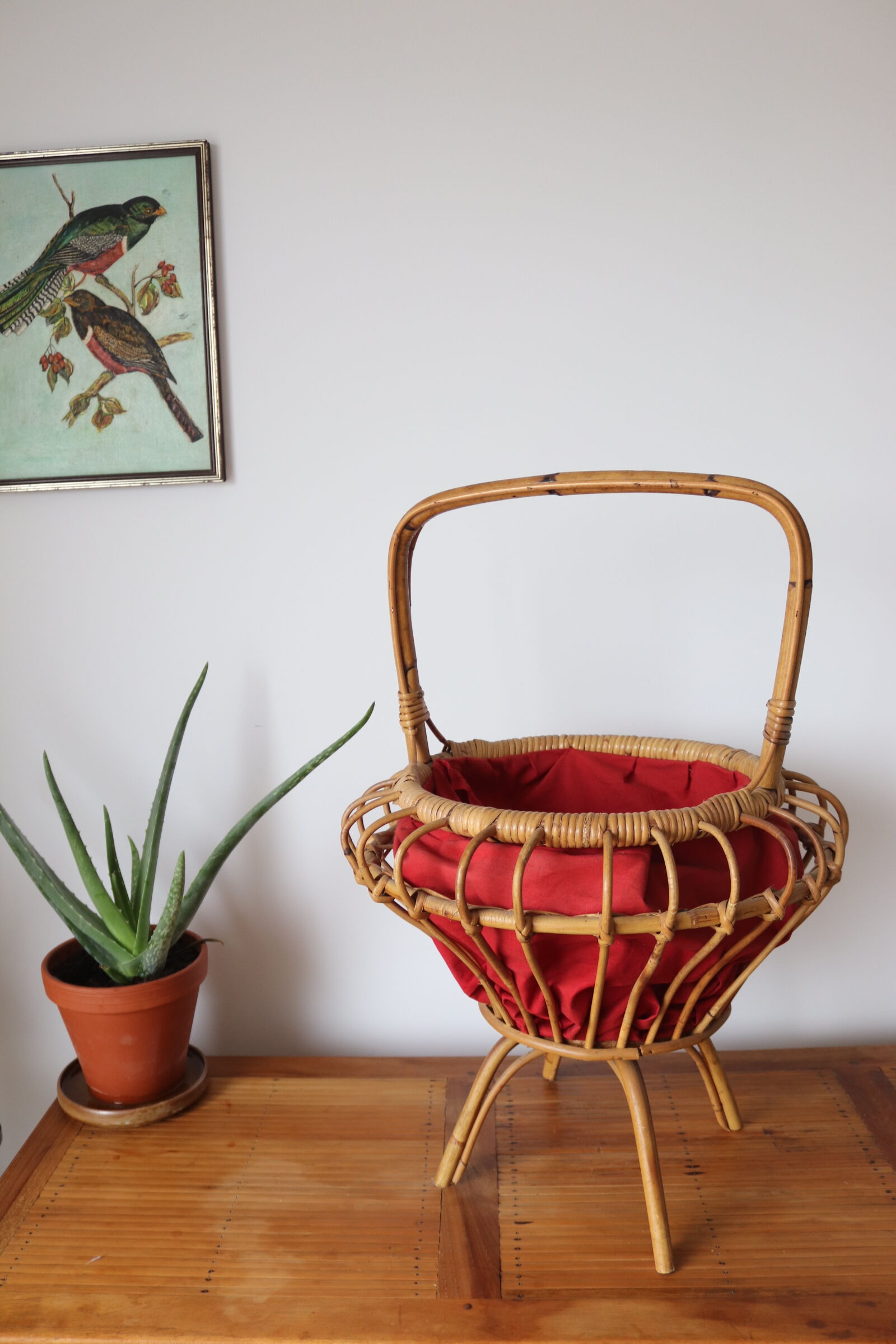 Panier à linge en rotin