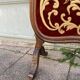Antique fireplace screen in carved wood and embroidered velvet, Napoleon III.